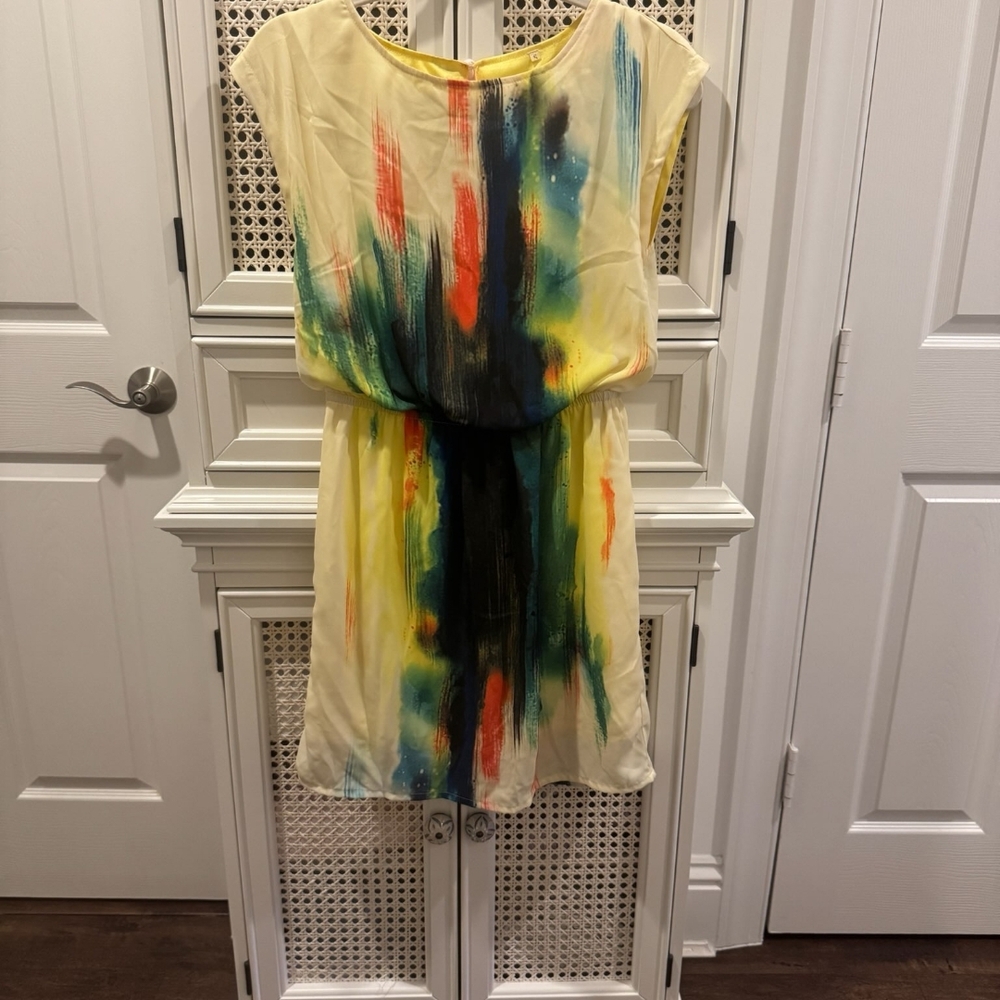 Colorful Abstract Print Dress